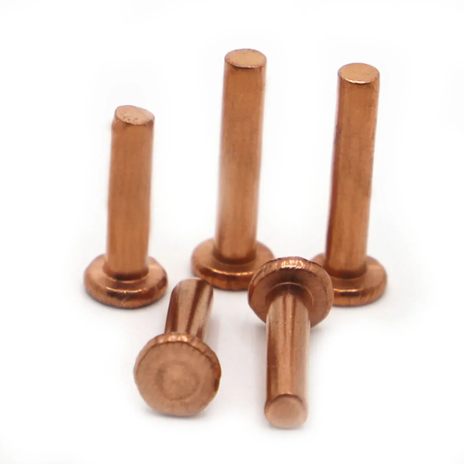 M1.5 M2.0 M2.5 M3 M4 M5 M6 M8 Copper Solid Rivets Knock Flat Head Rivet Flat Head Copper Rivets Solid Brass Rivet GB109