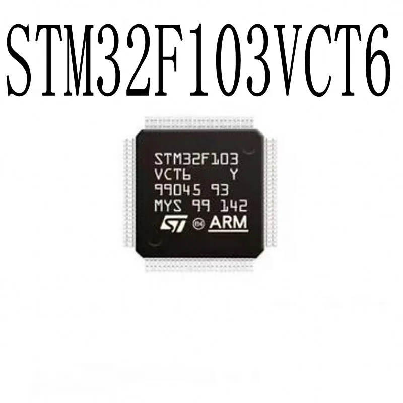 1 peça stm32f103vet6 vbt6/vct6/v8t6/vft6 qfp100 stm32f103 qfp braço nieuwe e originele ic gratis verzending