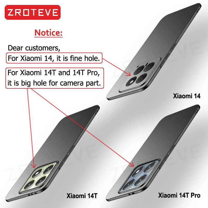 For Xiaomi14 Case ZROTEVE Slim Hard PC Matte Cover For Xiaomi 14 T 14T Pro Mi 14 Xiomi Mi14 Ultra Mi14T 5G Global Phone Cases