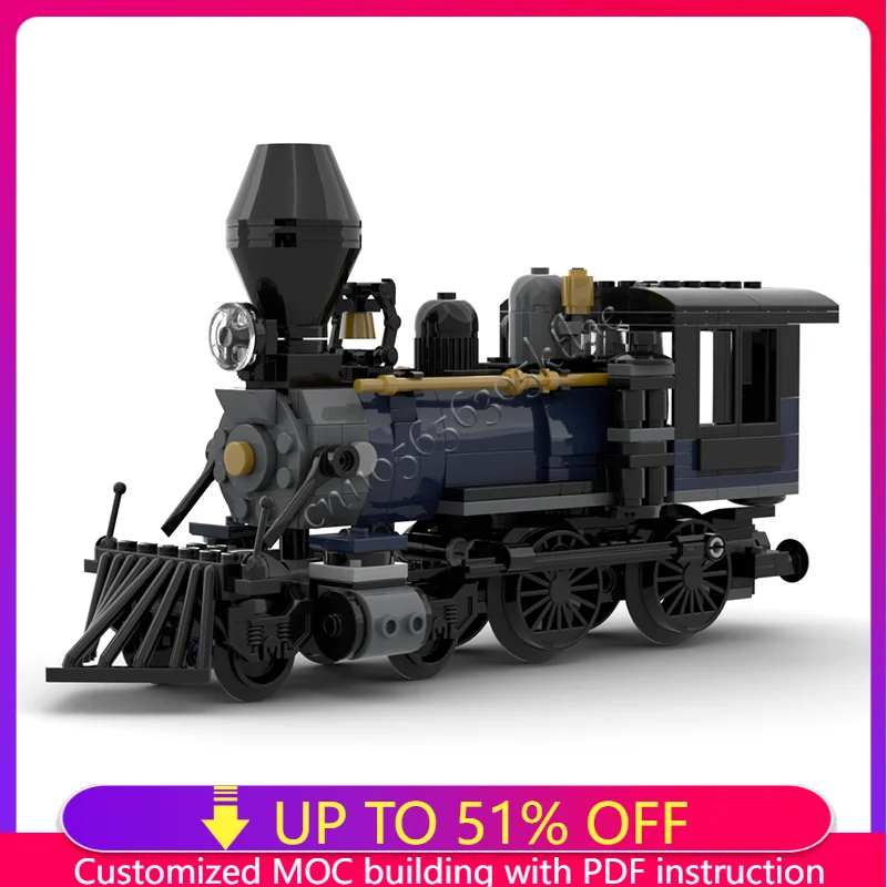 

357PCS MOC city Western Steam Engine locomotive Train model DIY creative ideas Christmas Child Toy Assembly Puzzle birthday Gift