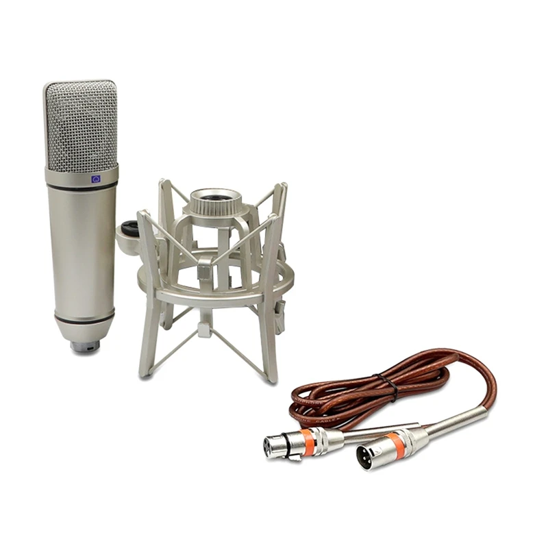 

Condenser Microphone Professional Cardioid Studio Mic For Recording Podcasting Voice Over Streaming Home Studio