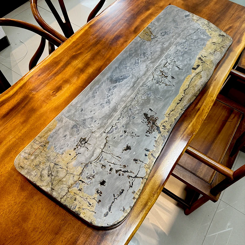 ^Stone Serving Tea Tray Luxury Decorative Accessories Office Drainage Chinese Kitchen Tea Tray Living Room Bandejas Home Product