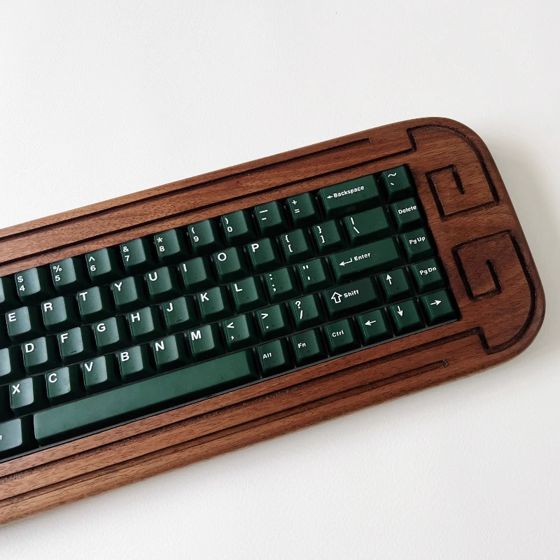 TactileHub 68key Walnut لوحة المفاتيح الميكانيكية مجموعة مبادلة ساخنة مخصصة النمط الصيني نقش بلوتوث 2.4 لوحة المفاتيح اللاسلكية من النوع c