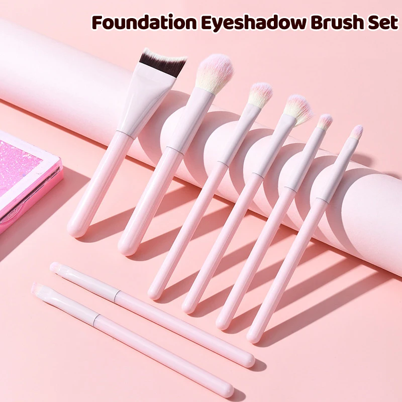 1/8 PCS Makeup Brushes Set Eye Shadow Foundation Women Cosmetic Brush Eyeshadow Blush Beauty Soft Hair Make Up Tools With Bag