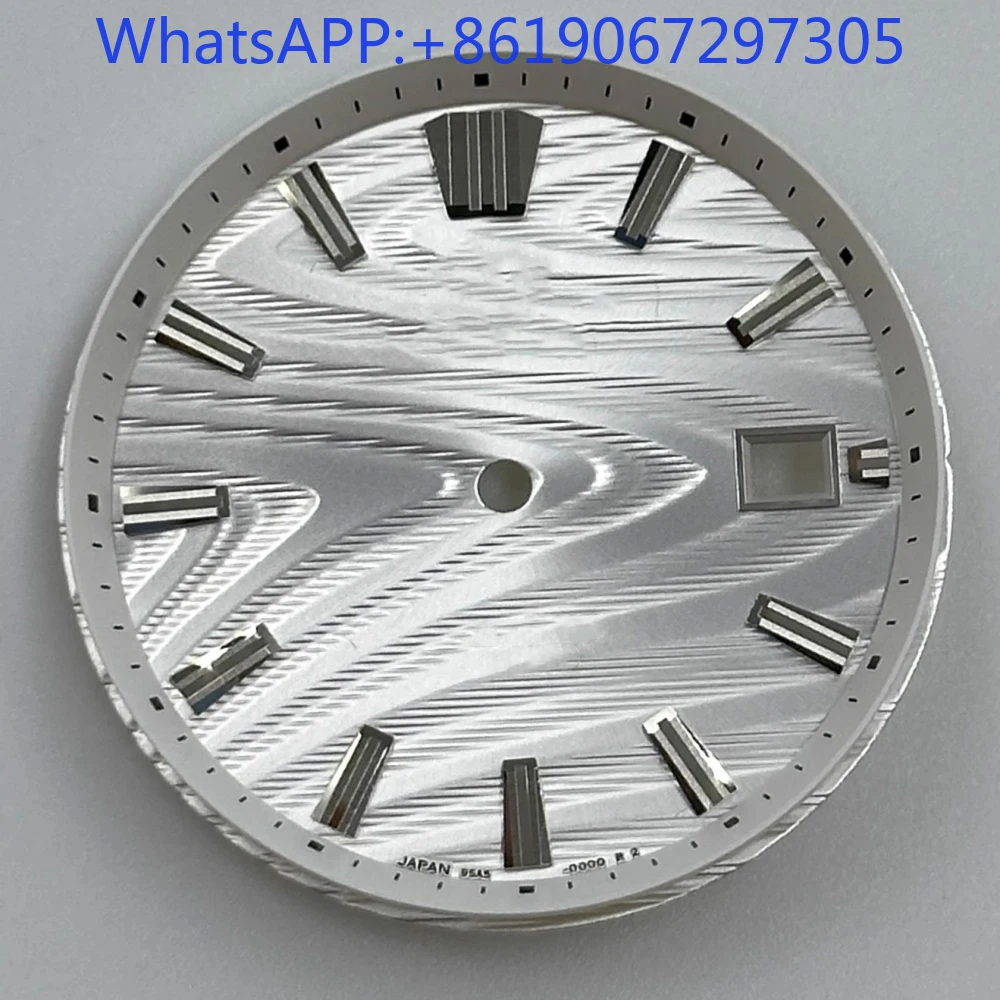 NH35 자동 운동 사다리꼴 마커에 적합한 고품질 웨이브 리버 텍스처 시계 다이얼 내구성 케이스 모드 부품