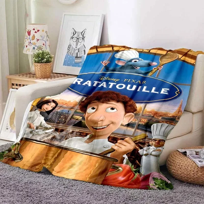   Manta estampada Ratatouille para viaje en casa, manta suave y cómoda para adultos y niños, manta cálida de dibujos animados