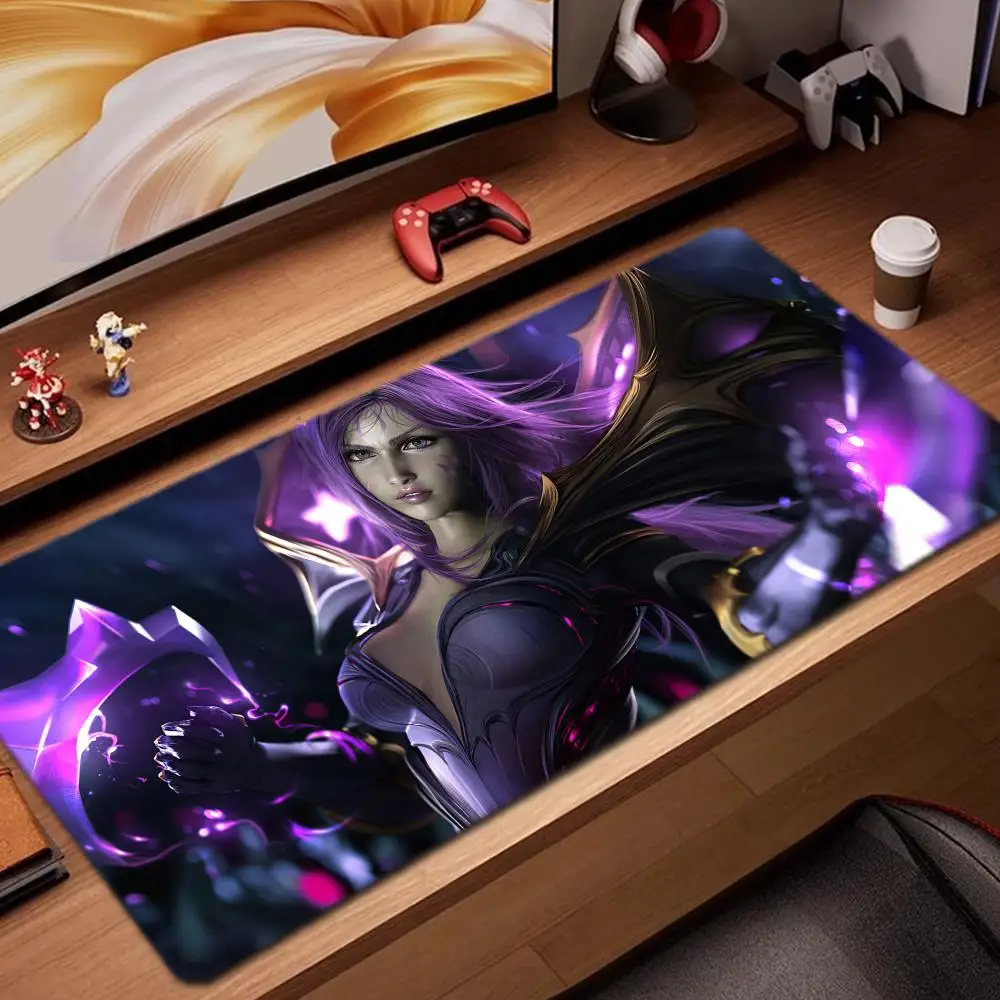 

kaisa wallpaper Mouse Pad Game Accessories keyboard pad XXL large locking edge 900X400 mm table mat Gaming mousepad