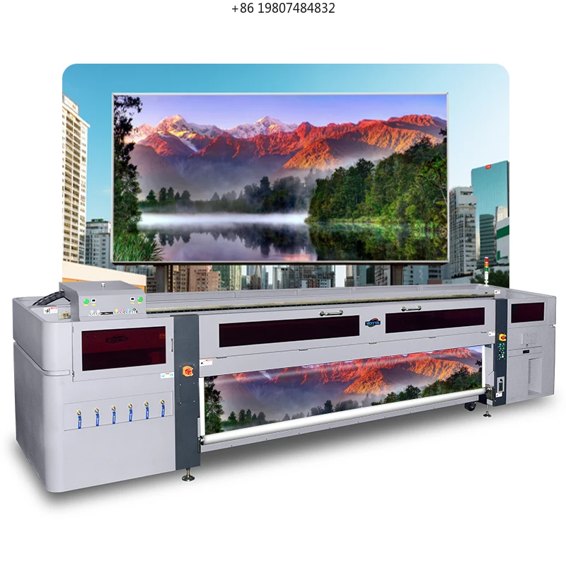 R3200R6 for Large Background Wall, Metal Fence Good Quality 3.2m Uv Printing Machine Roll to Roll Inkjet Digital Banner Printer