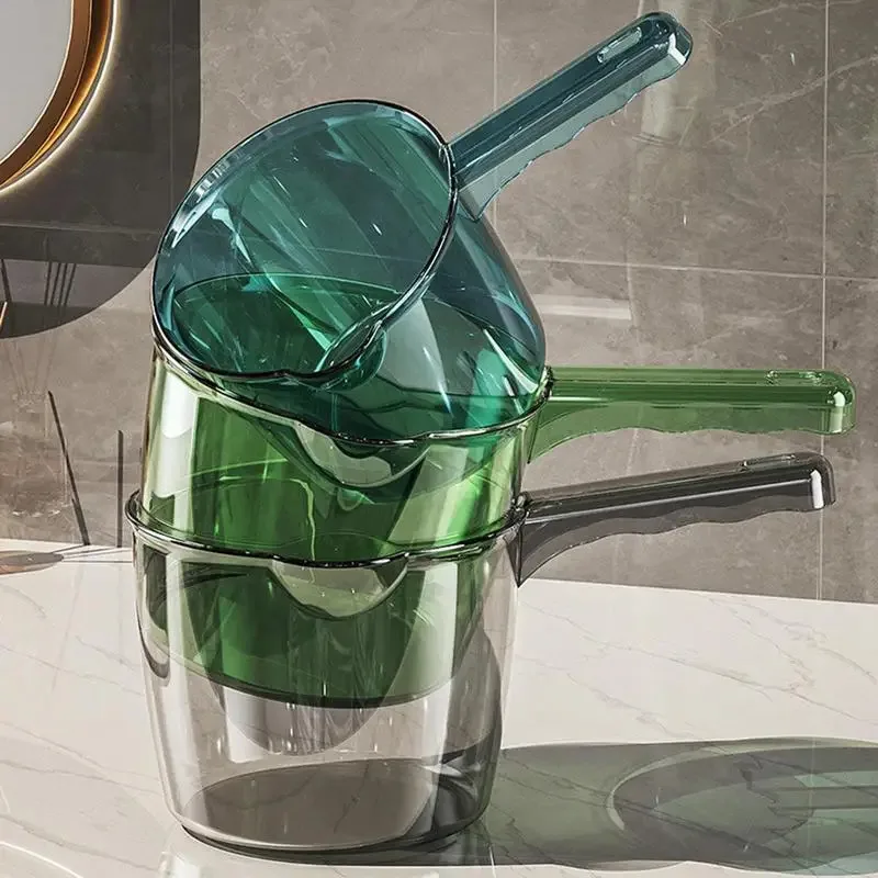 Light Luxury Plastic Shampoo Rinse Cup Bath Water Spoon Household Water Ladle for Bathroom Kitchen Use