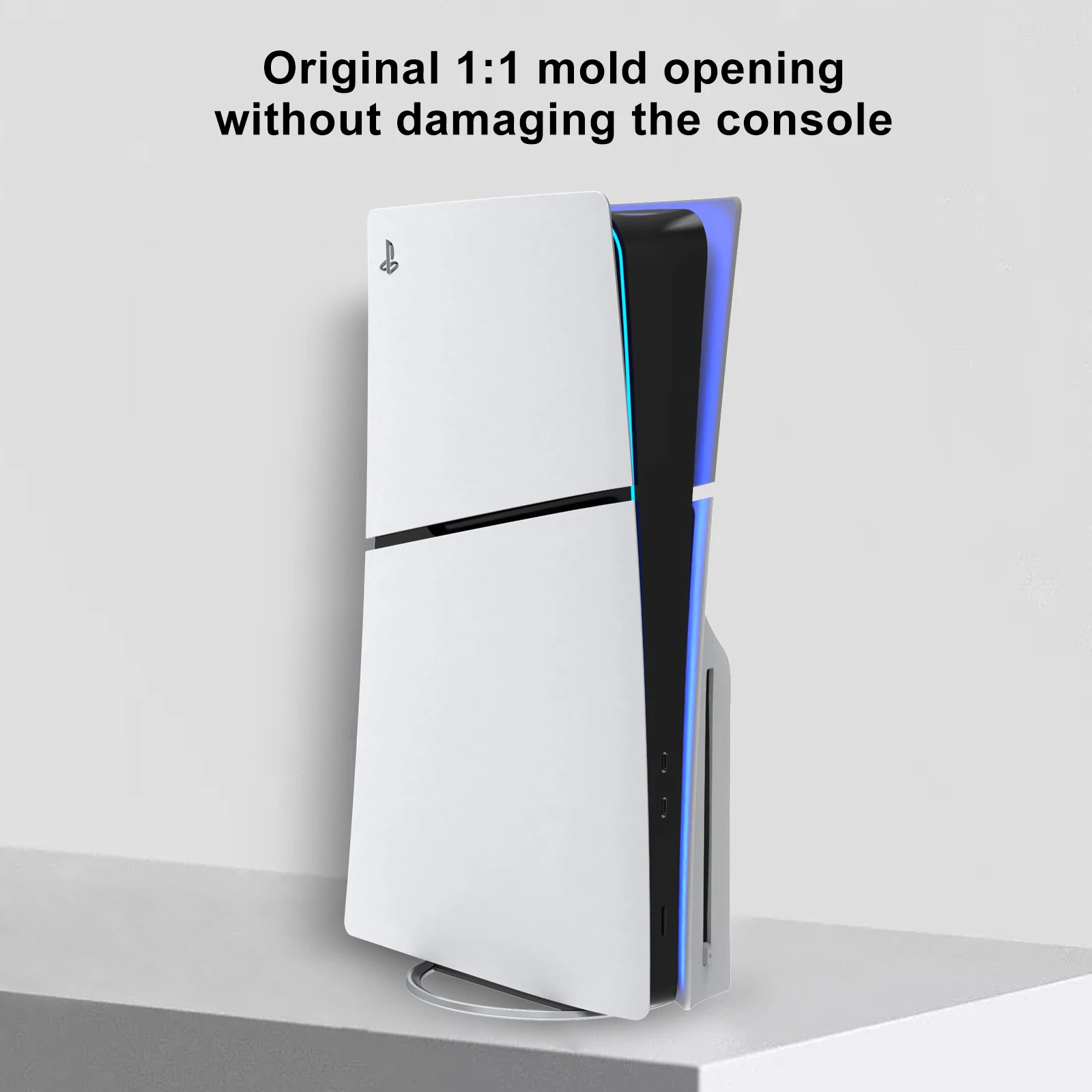 حامل عمودي معدني لقرص وحدة التحكم PS5 النحيفة والرقمية مع برغي، حامل قاعدة بديل لوحدة التحكم Playstation 5 Slim