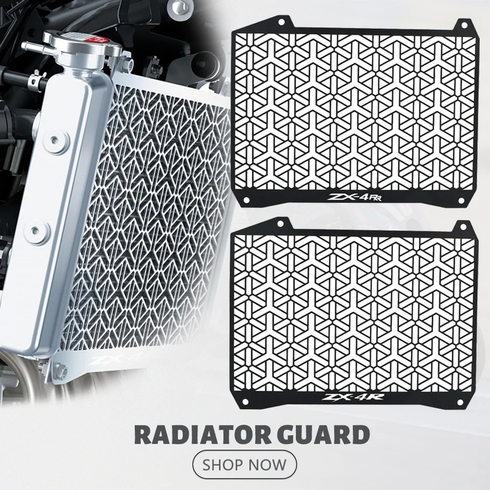 

2025 2026 FOR KAWASAKI ZX-4R ZX-4RR Motorcycle Accessories CNC ZX4R ZX4RR Radiator Grille Guard Protector Grill Cover 2023 2024