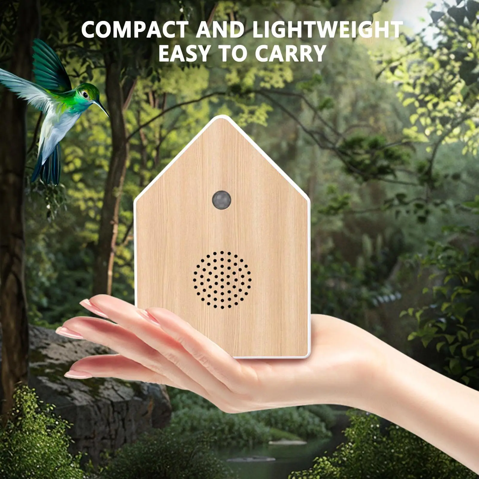 Bird Noise Maker Motion-Activated Singing Bird Box White Noise Device for Workplace Relaxation Home Decor Recreation Area