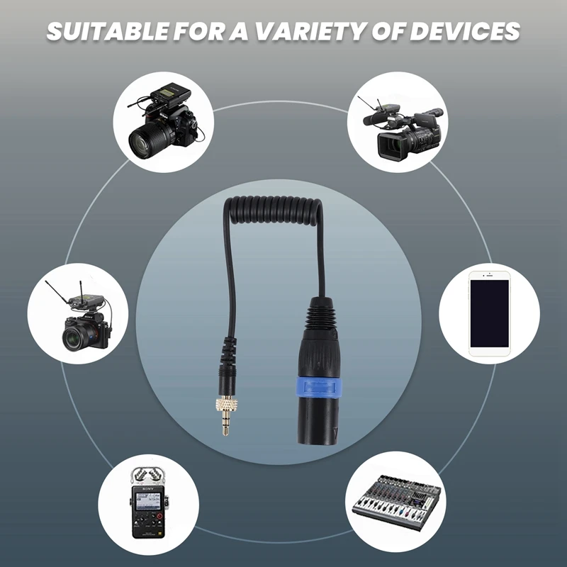 

Best Saramonic Locking Type 3.5mm to 3.5mm TRS to XLR Male Microphone Output Universal Audio Cable for Wireless Receivers