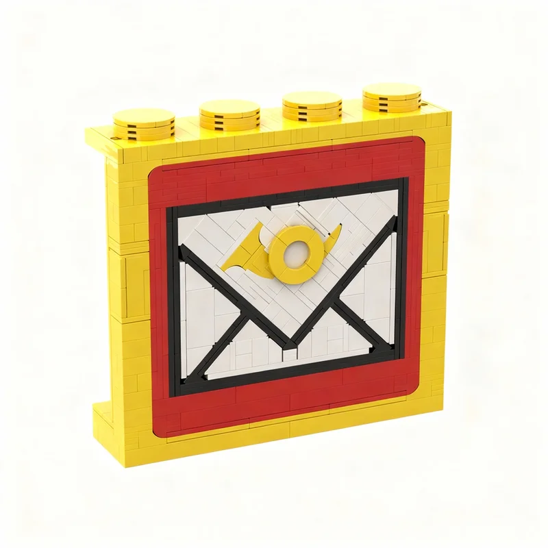 492-teiliges MOC-Modellbausatz: Erweiterte Poststation aus Bausteinen – Kreatives DIY-Weihnachtsgeschenk für Bildung und Montage
