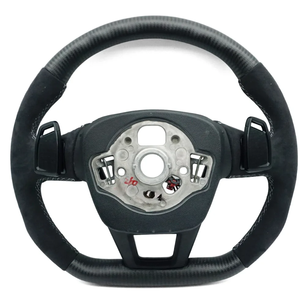 Geeignet für Audi A6C8A7RS, Standard-Matt-Carbonfaser-Lenkrad mit Halbklappmechanismus und Knopfbedienung, inklusive beheiztem Lenkrad. – Detail 3