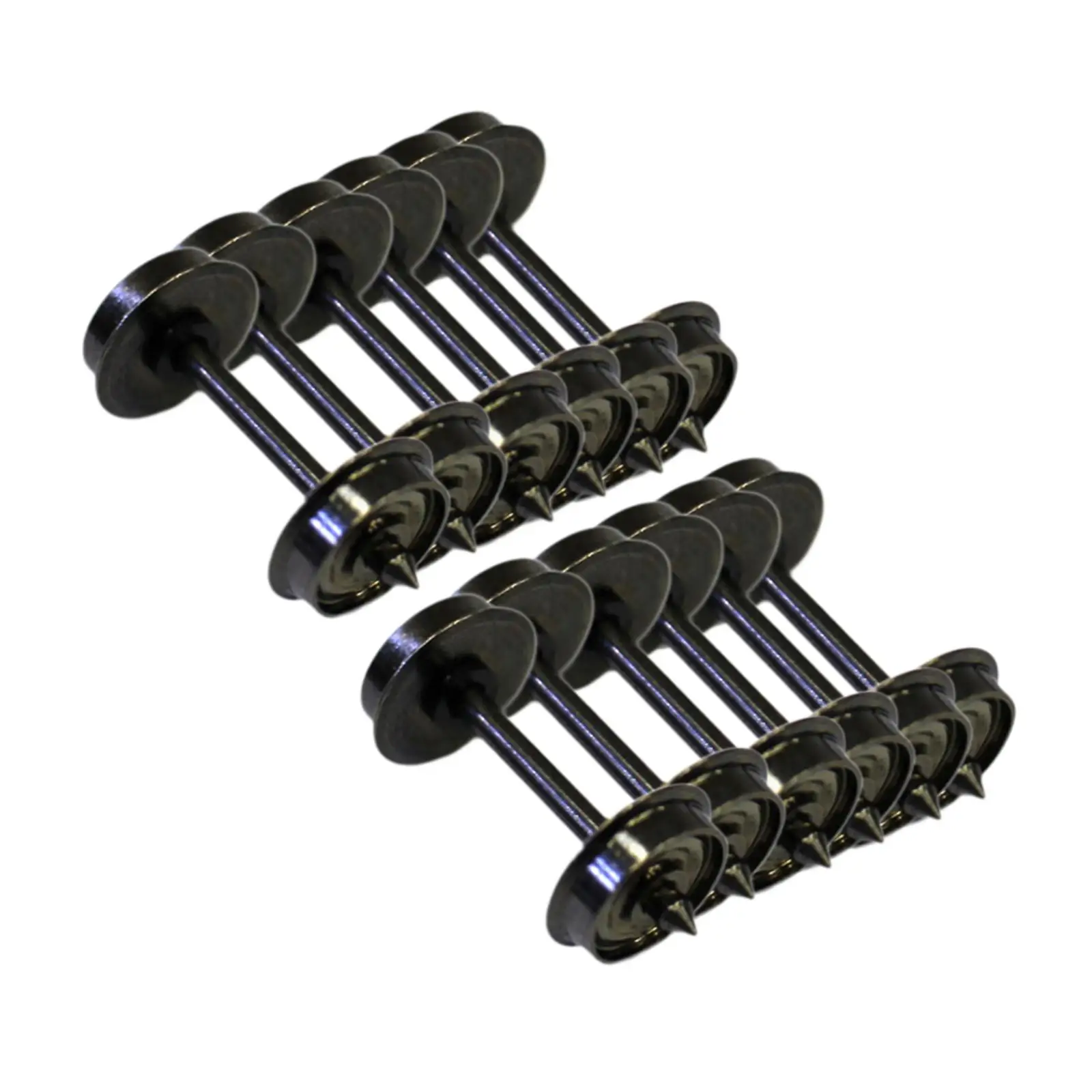 

12 Metal DC Wheels for Model Train, Axles for 1:87 Scale DIY Parts