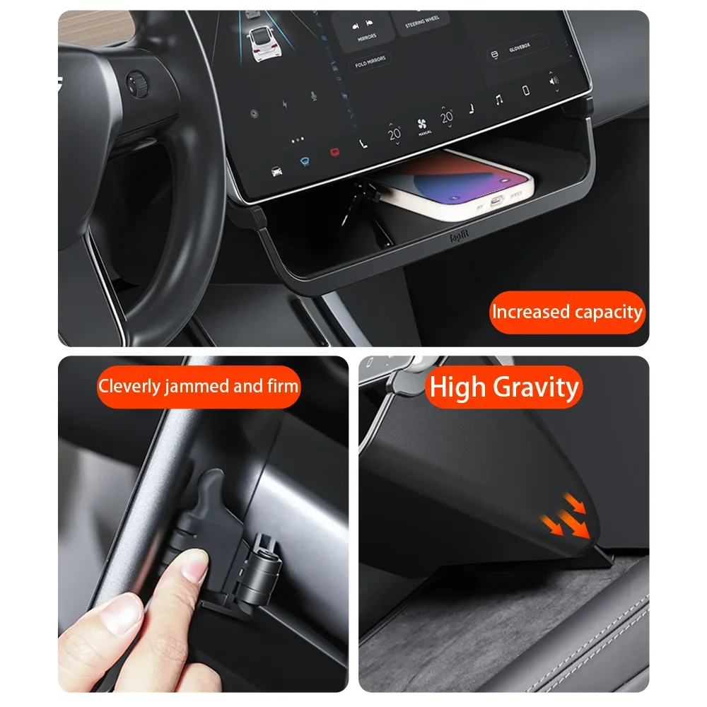 For Tesla Model 3/Y 2021-2025 Organizer Accessories central control screen storage box tissue box storage accessorie Silicone