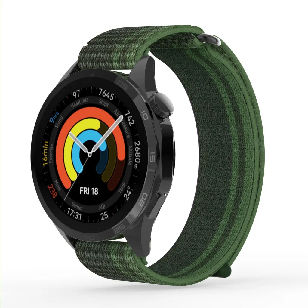 22mm Nylon Watch Band with Built-in Quick Release Spring Bars No Adapters Required, Universal Fit for 22mm Lug Watches