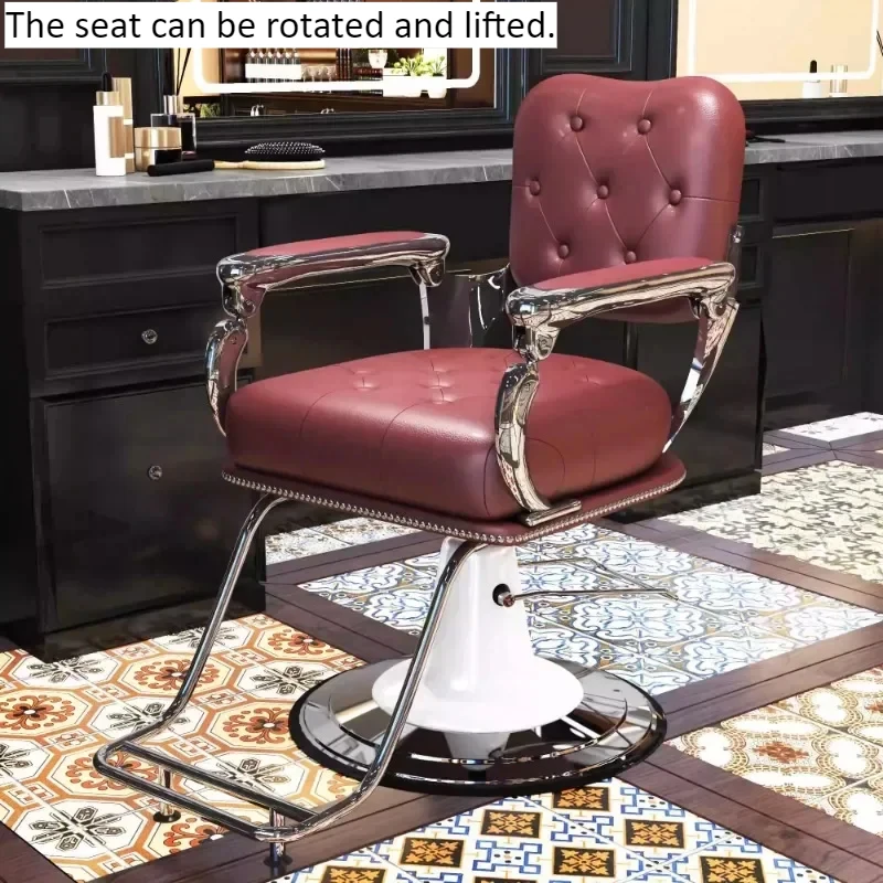 

Professional Barber Chair Luxury Hair Salon Styling Vintage Barber Chairs Height Adjustable Fotel Fryzjerski Barber Furniture