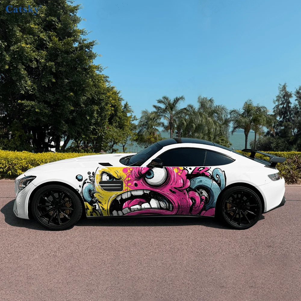 

Красочные граффити для автомобиля, виниловые наклейки, самоклеящаяся наклейка из ПВХ, подходит для грузовиков, внедорожников, Декор, автоаксессуары, подарок