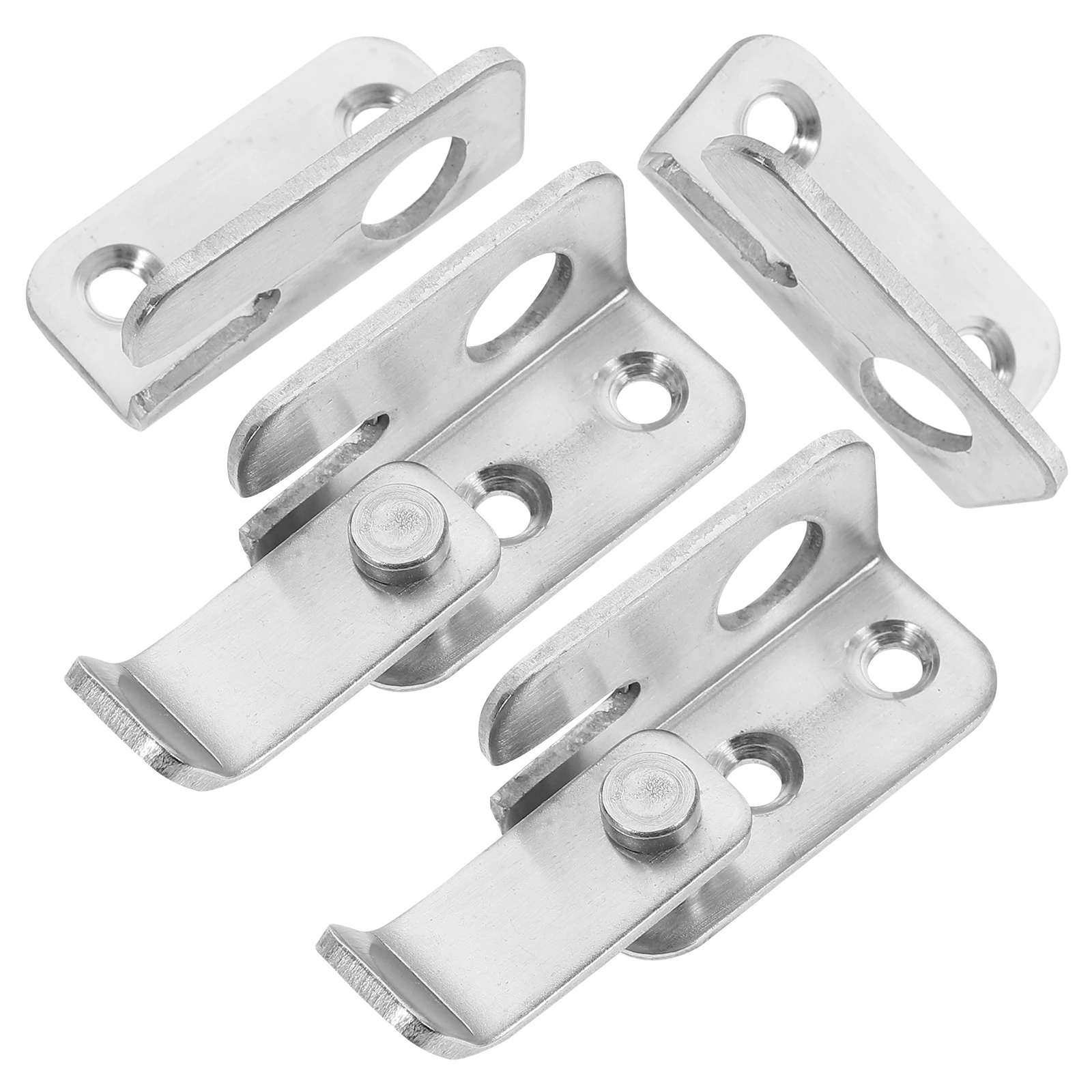 

2pcs Stainless Steel Anti-Theft Wooden Latch Durable Wear-Resistant Safety Lock Rust-Proof Smooth Edge Easy Installation Garage