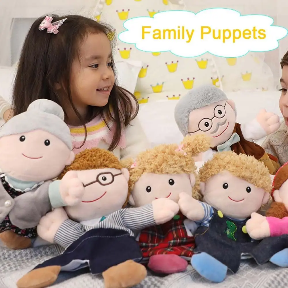 Toys Educational Playhouse Half Body Father Mother Family Puppet Hand Doll Puppet Plush Toy Hand Puppet Plush Doll Stuffed Toys