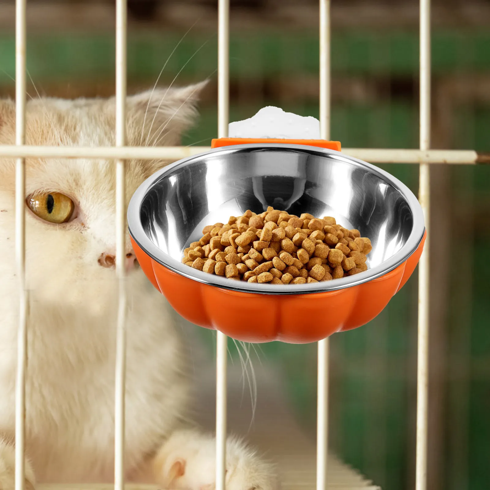 

Double Use Detachable Pet Feeder Bite Resistant Hanging Cage Bowl Suitable for Dog Cat Rabbit Feeding Dog Dishes for Large Dogs