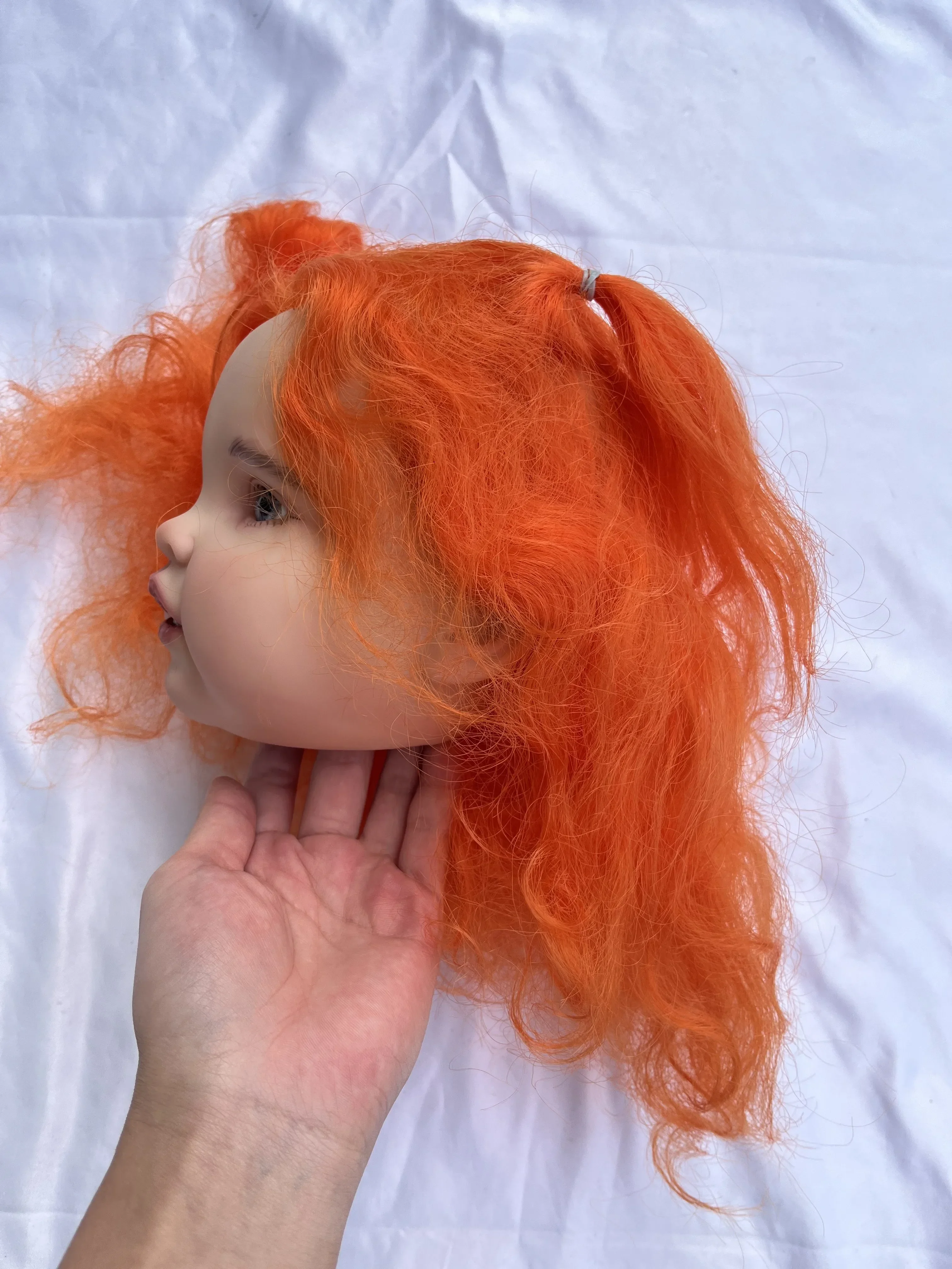 EGO Personalizowana Kolekcjonerska Lalka Reborn 29 cali Shanti z Ręcznie Wszytymi Pomarańczowymi Włosami, Zestaw do Samodzielnego Wykonania, Prawdziwe Zdjęcia