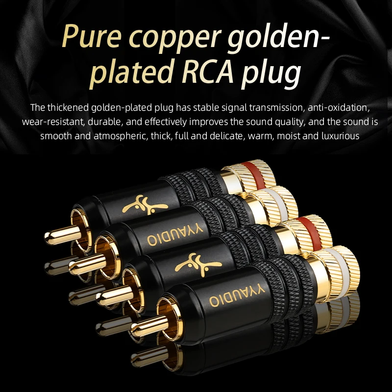 4pcs New RCA Plug Mayitr Durable RCA Connector Screws Soldering Locking Audio Video WBT Plug 53mm*13mm
