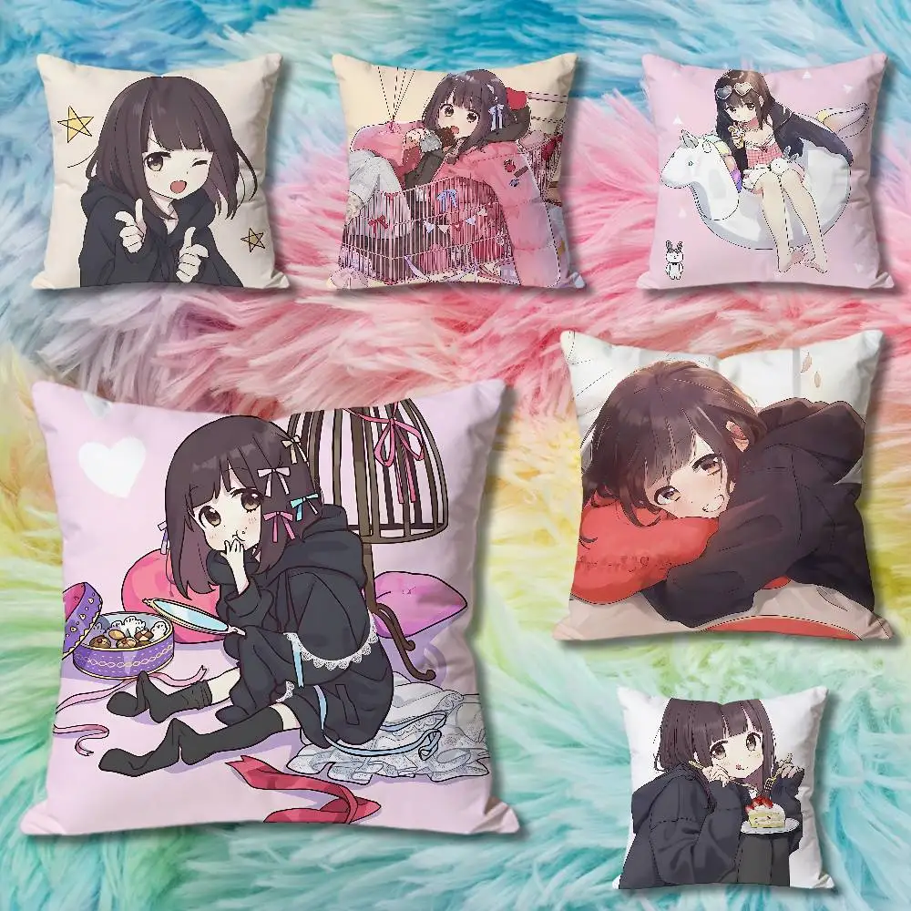 

Cute M-Menhera C-Chan Anime Celebrity Merchandise All-Match Printed Pillow Case Sofa Car Office Room Decoration Protector