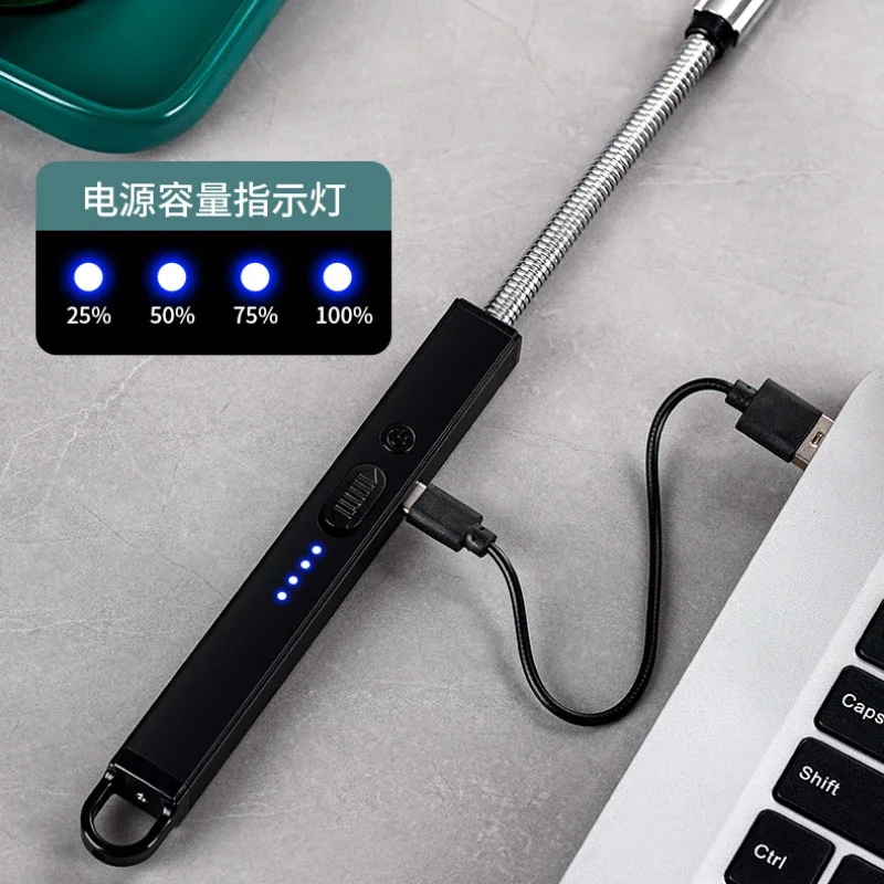 720° Extended Hose Rotatable Aromatherapy Candle Igniter Gas Stove Rechargeable Household Ignition Stick Windproof Lighter