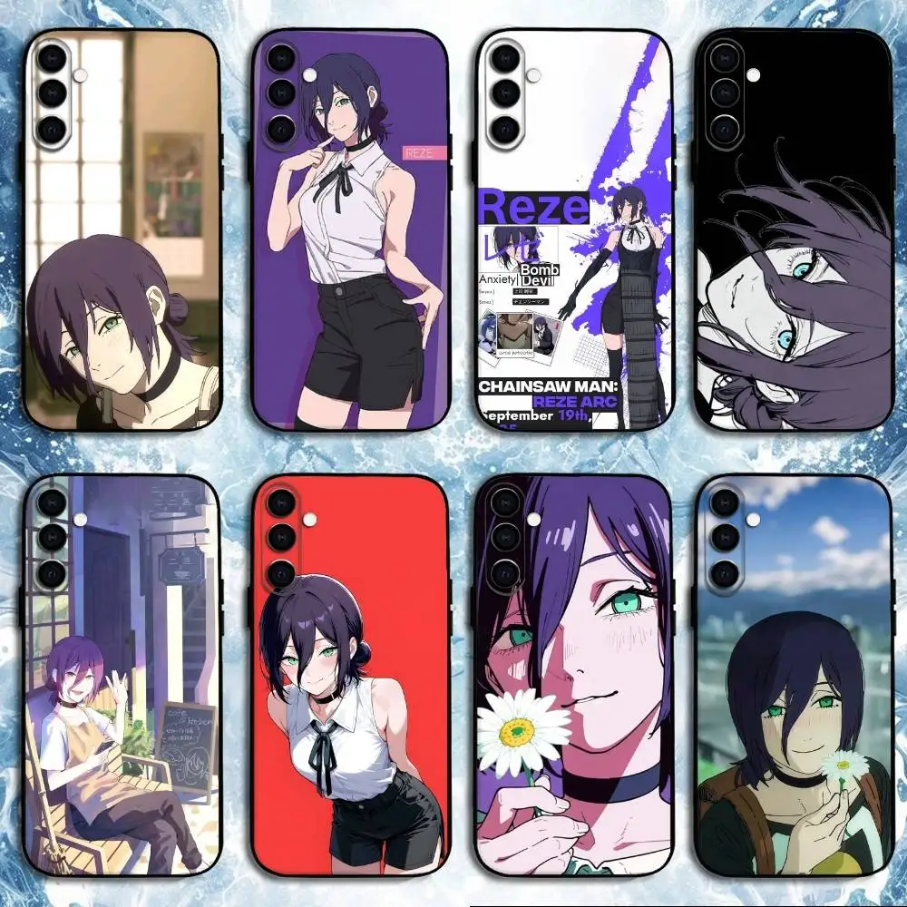 C-Chainsaw Man R-Reze Phone Case For Samsung Galaxy A73,A72,A71,A70,A53,A52,A51,Others Soft Black Shell