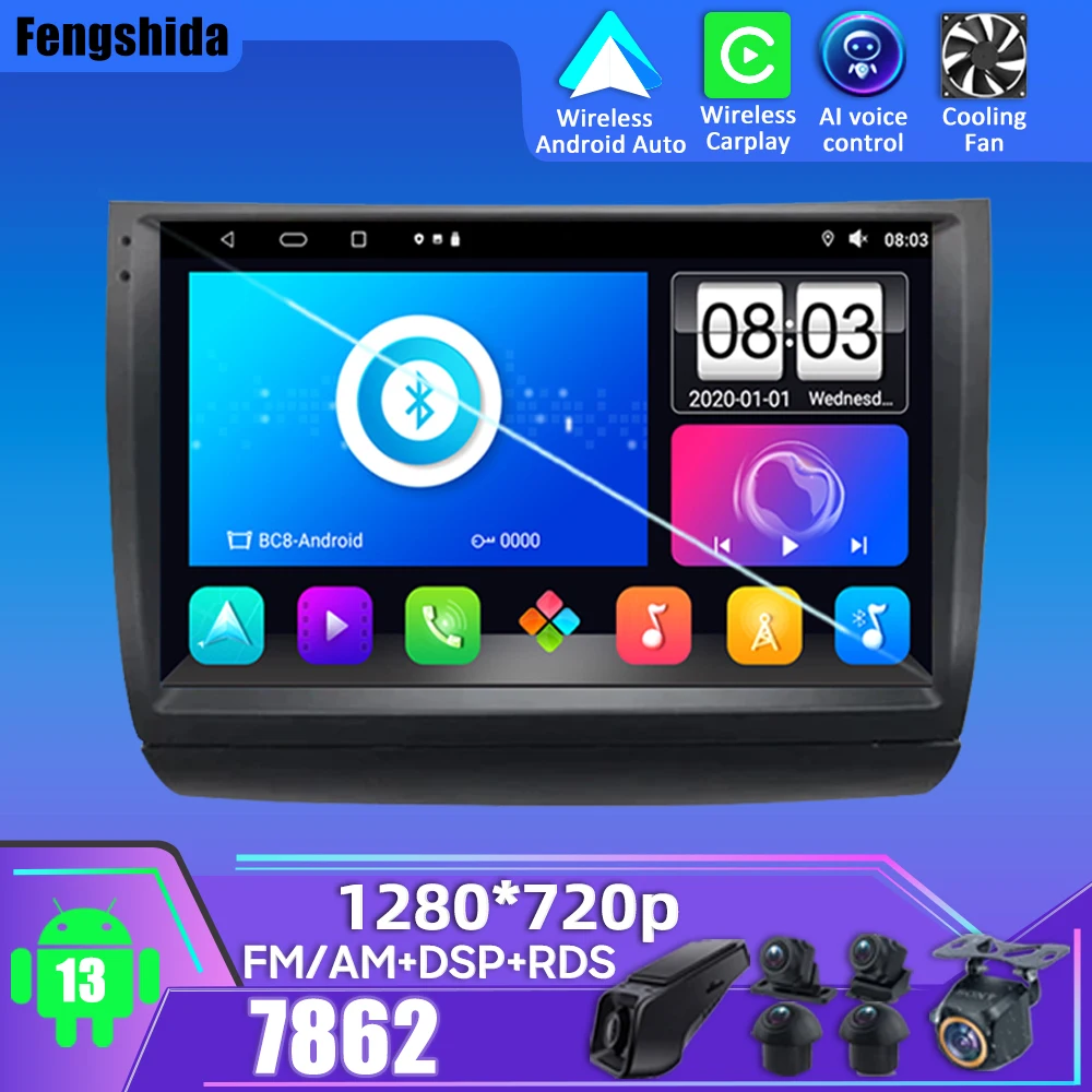 

Car Android For Toyota Prius 20 2003-2009 Android 13 Car Multimedia Player GPS Navigation Touch Screen No 2din DVD Rear Camera