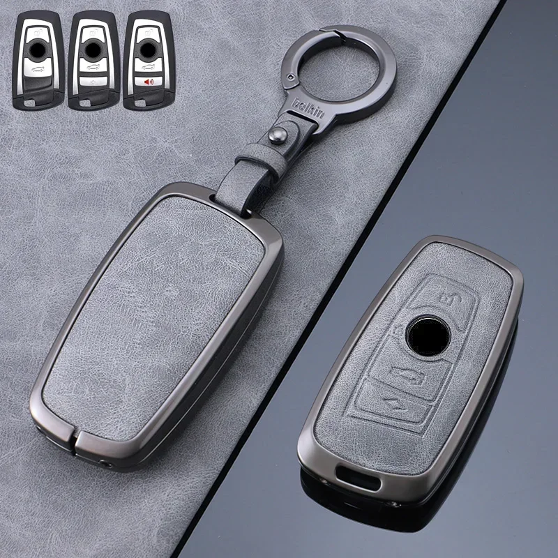 

Zinc Alloy Leather Car Remote Key Case Cover For BMW 1 2 3 4 5 6 7 Series X1 X3 X4 X5 X6 F36 F25 F26 F30 F34 F10 F07 F20 Z10 G30