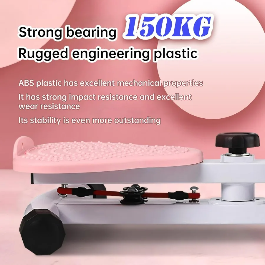 آلة إعصار الخصر المضادة للانزلاق بدون ضوضاء بوزن 330 رطل مع أشرطة مقاومة لممارسة التمارين الأساسية والتخسيس والخصر معدات صالة الألعاب الرياضية المنزلية