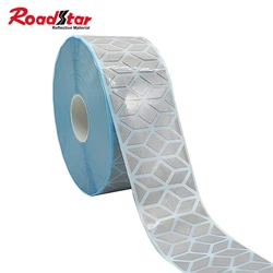 Roadstar Geometry Pattern High Silver Elastic Reflective Heat Transfer Vinyl Film Iron on Safety Clothing