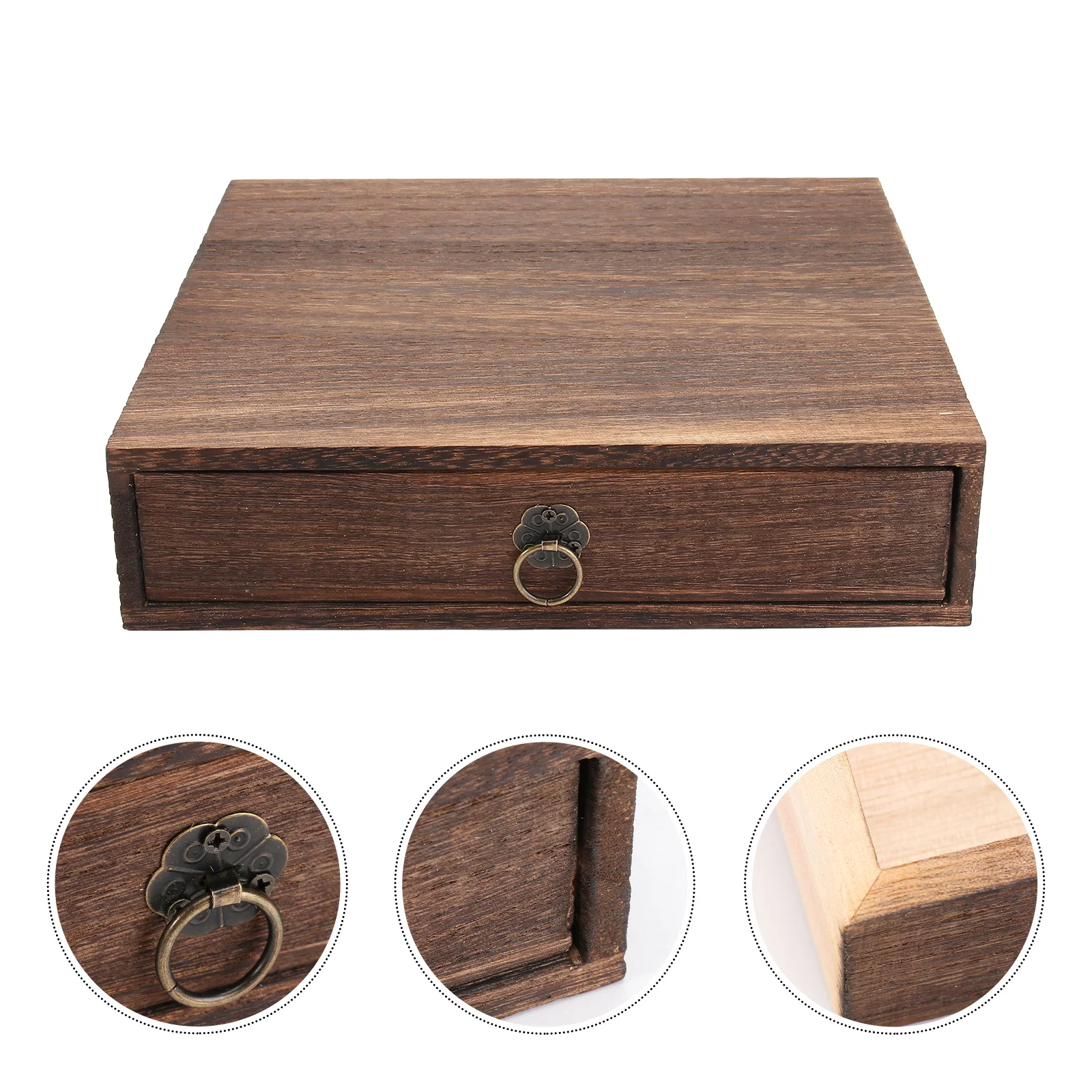 

1 Set of High Grade Tea Box Vintage Tea Drawer Pu'er Tea Box Wooden Tea Box Multi-Drawer Tea Box Tea Cake Box