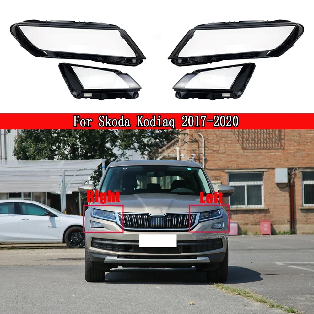 

Автомобильные передние фары, стеклянные прозрачные абажуры, линза для фар, корпус лампы для Skoda Kodiaq 2017 ~ 2020