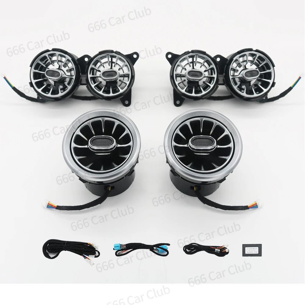 7/64 Farben LED-Entlüftungsöffnung für Mercedes Benz W222 S-Klasse S350 S450L S500 S560 Innenumgebungslicht RGB-Turbinendüsen Refit
