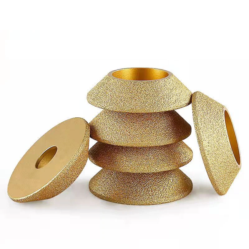 

75mm Brazed Concrete 45 Degree Wheel Cutting Sheet Stone Granite Edging Grinding Wheel Machine Floor Slotting Diamond Bevel