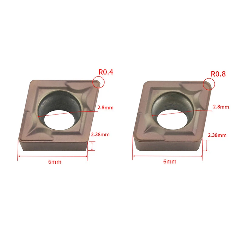 10pcs CCMT060204 CCMT060208 Carbide Insert CCMT Internal Turning Tool Diamond CNC Blade Cutter Lathe For -SCLCR