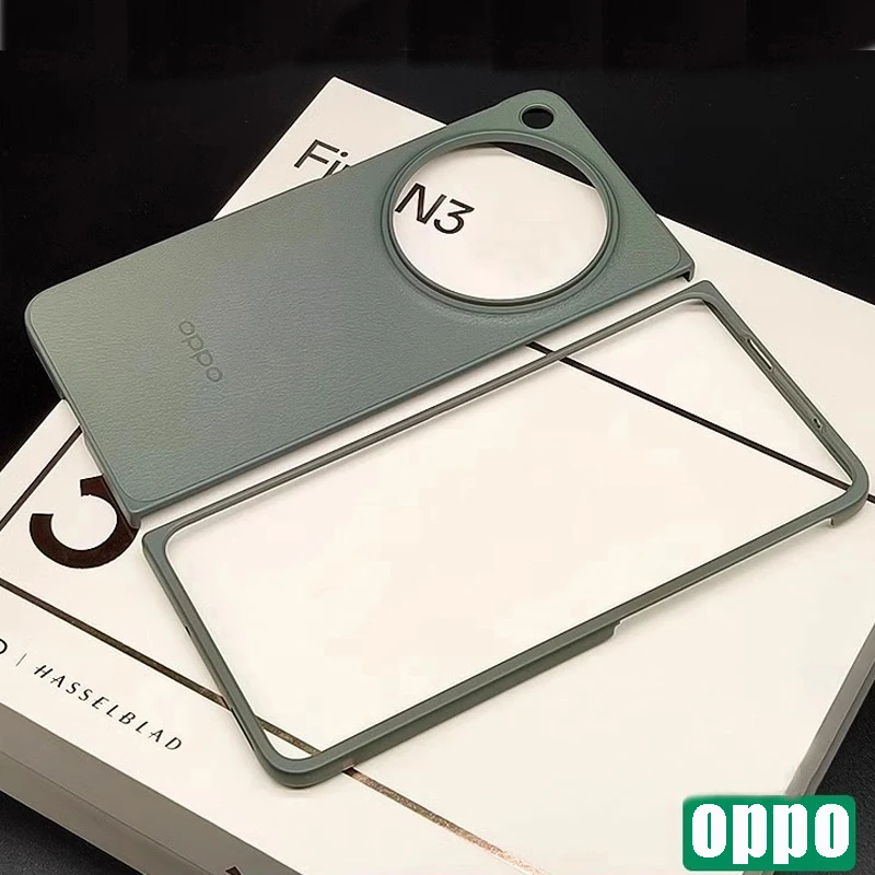 Original OPPO Find N3 Ultra Thin Leather PC Full Cover Phone Case For OnePlus Open / OPPO Find N3 Smartphone