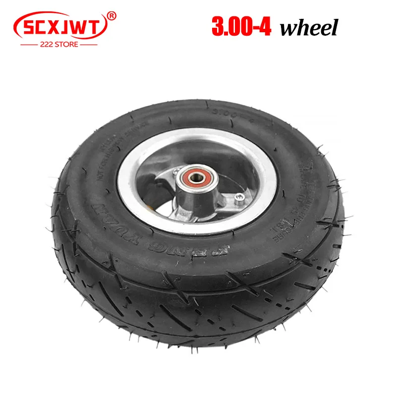 3.00-4  inch electric scooter road tire wheel 4  alloy rims hub with  tyre and inner tube for Gas  bike motorcycle