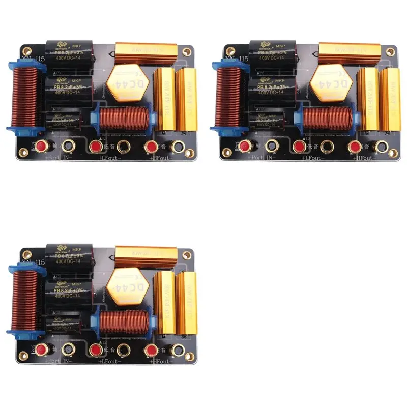

3X 550W Двухполосный аудио-кроссовер для динамиков 15/12 дюймов, высокомощный частотный делитель для сценических выступлений