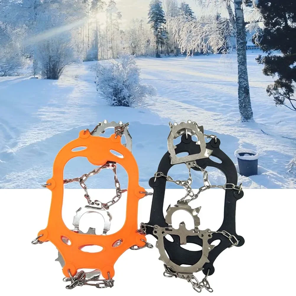 

Накладки на обувь с 13 шипами для зимней рыбалки, черные, для снега (прибл.) 100 г, резиново-стальная конструкция