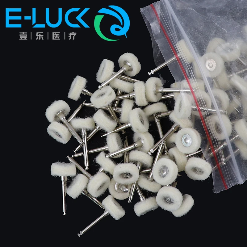 

Dental Polishing Brush Felt Wheel Wool Cotton Dentistry Polishers Brushes for Rotary Tools 2.35mm Low-Speed Handpiece