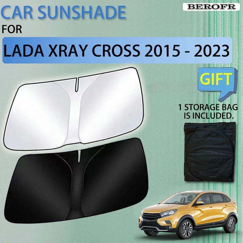 Sunshade For Lada Xray Cross 2018 2016 2015 - 2022 Accessories Front Window Visor Sun Protector UV Storage Vehicle Cover Sticker