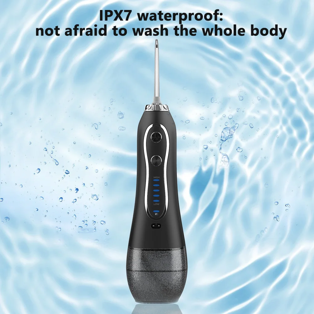 휴대용 USB 충전식 구강 세정기, 치과 치아 클리너, 가방 포함