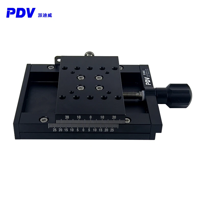 Asse X 50mm/100 millimetri di Viaggio Lineare Manuale Fase di Spostamento Piattaforma Ottico Tavolo Scorrevole PT-SD102P/102PS