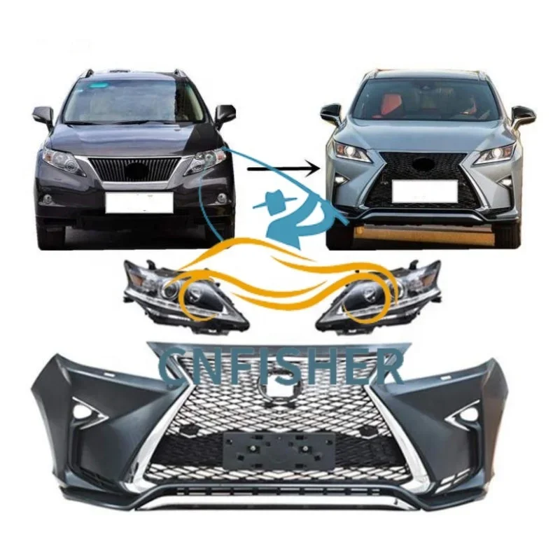 

Cnfisher High Quality New Model Upgrade Kit facelift kit Front Bumper For LEXUS RX270 RX350 RX450 2009 -2015 TO 2018 2020 model
